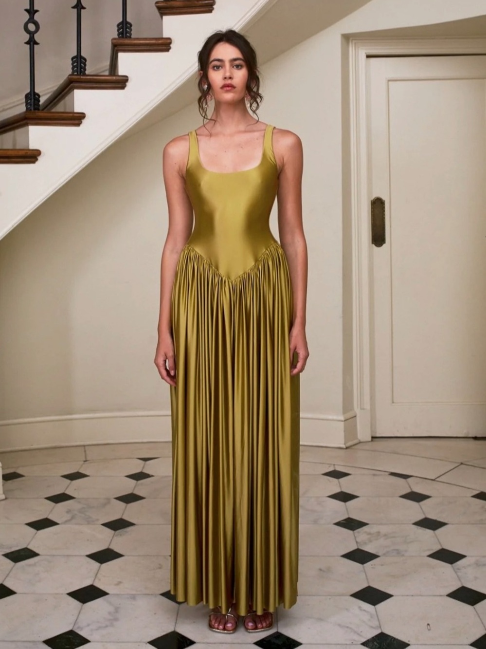Delfi Collective Oriana Olive Maxi Dress